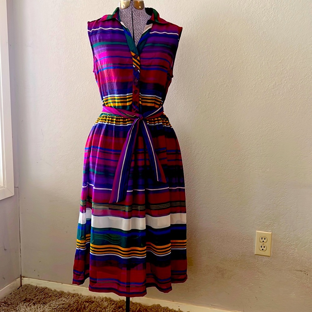 Vintage, Sheer, striped, sundress